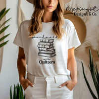 Bookmarks Are for Quitters PNG – funny hand-drawn book stack digital design for book lovers, sublimation, DTF, and UVDTF projects