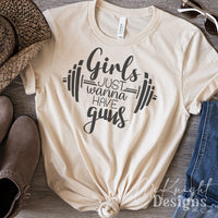 Digital Design SVG PNG - Gym - Lifting Girls Just Wanna - McKnight Designs & Co