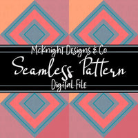 Geometric Diamond Blocks Seamless Pattern – Hand-drawn digital design for fabrics, printed vinyl & sublimation