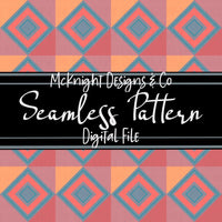 Seamless Pattern Digital Design - Geometric Diamonds - McKnight Designs & Co