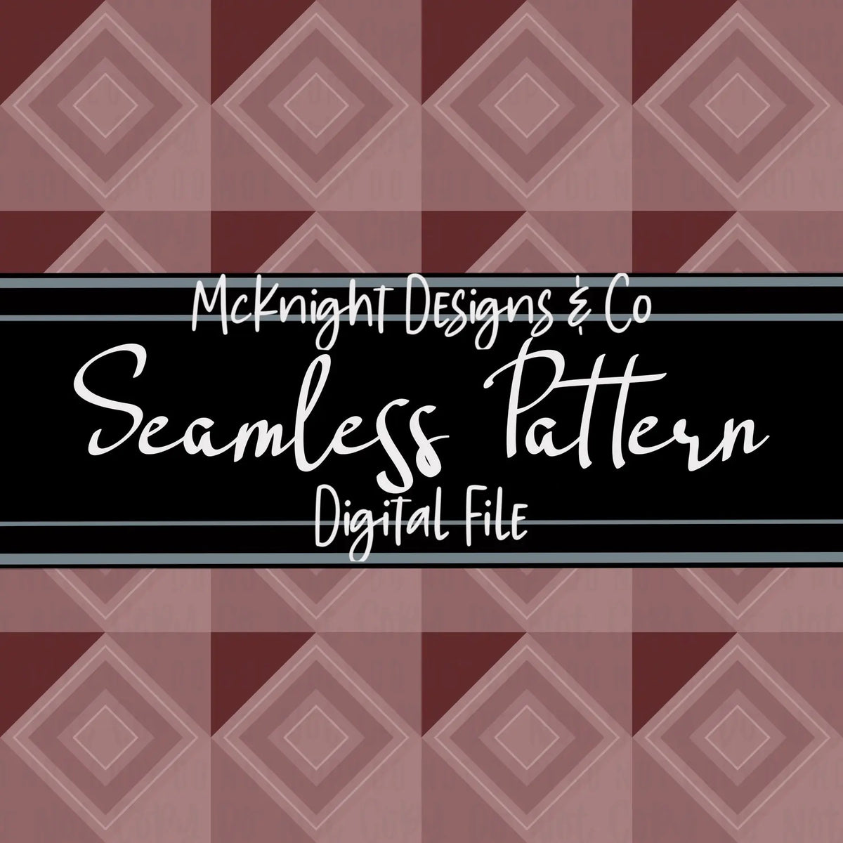 Seamless Pattern Digital Design - Geometric Diamonds - McKnight Designs & Co