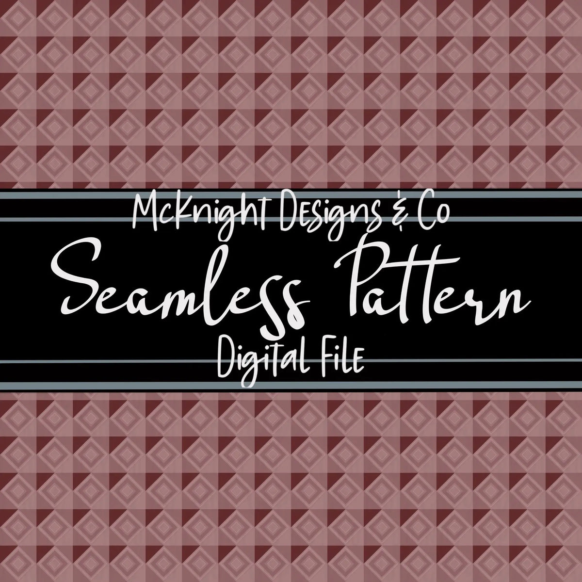 Seamless Pattern Digital Design - Geometric Diamonds - McKnight Designs & Co