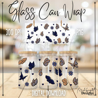Spring Floral | Butterfly & Hearts | 16 oz Can Wrap Digital Design | PNG UVDTF & Sublimation McKnight Designs & Co 16 Oz Can Wrap