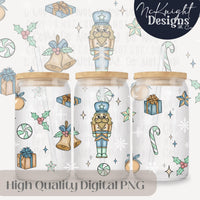 Nutcracker Christmas Cup Wrap PNG 16 oz | Inclusive Designs | Holiday Winter Ornament & Candy McKnight Designs & Co 16 Oz Can Wrap