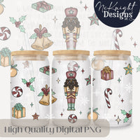 Nutcracker Christmas Cup Wrap PNG 16 oz | Inclusive Designs | Holiday Winter Ornament & Candy McKnight Designs & Co 16 Oz Can Wrap