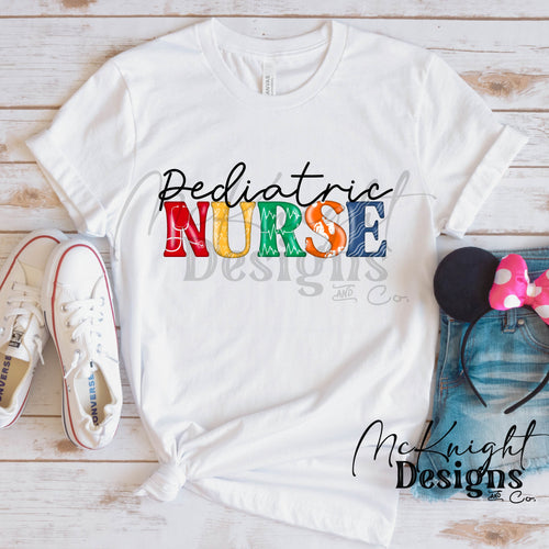 Pediatric Nurse PNG Design | Shirt Graphic | Medical Digital PNG McKnight Designs & Co PNG Design