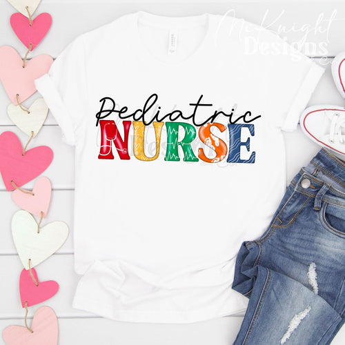 Pediatric Nurse PNG Design | Shirt Graphic | Medical Digital PNG McKnight Designs & Co PNG Design