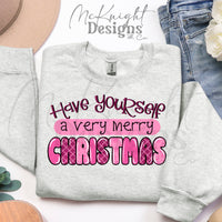Have Yourself a Very Merry Christmas PNG Digital Design McKnight Designs & Co PNG Design