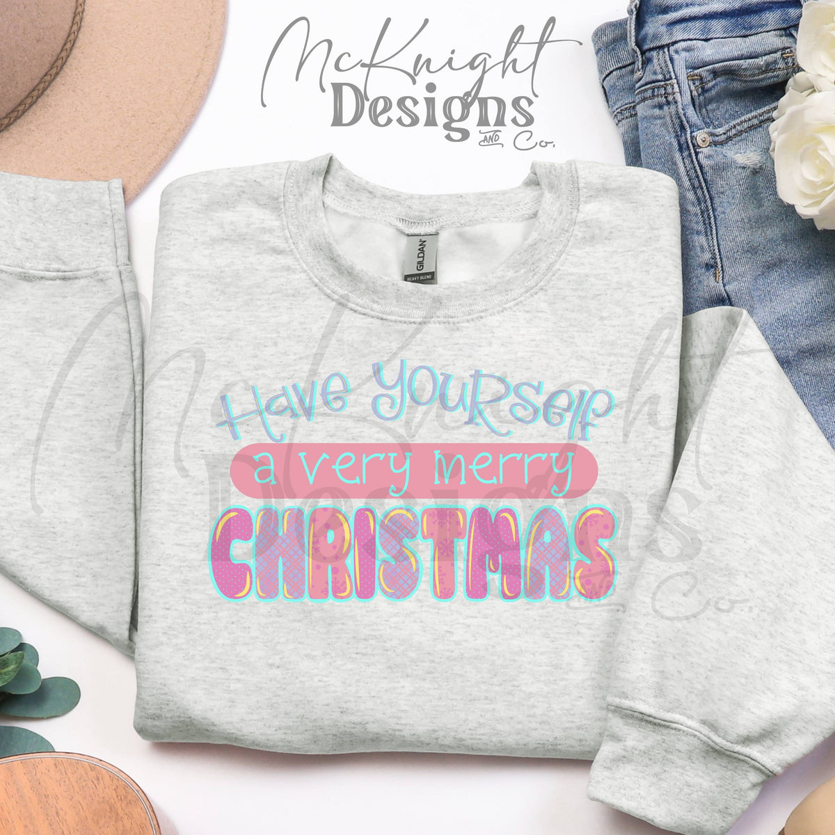 Have Yourself a Very Merry Christmas PNG Digital Design McKnight Designs & Co PNG Design