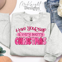 Have Yourself a Very Merry Christmas PNG Digital Design McKnight Designs & Co PNG Design