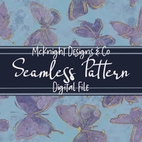 Hand-Drawn Watercolor Butterfly Seamless Pattern McKnight Designs & Co Seamless Pattern File