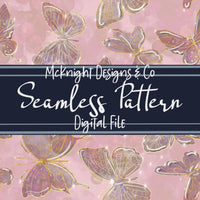 Hand-Drawn Watercolor Butterfly Seamless Pattern McKnight Designs & Co Seamless Pattern File