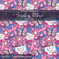 Awareness Ribbon Seamless Pattern – Support & Encouragement PNG McKnight Designs & Co Seamless Pattern File