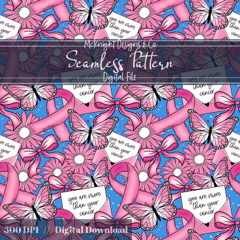 Awareness Ribbon Seamless Pattern – Support & Encouragement PNG McKnight Designs & Co Seamless Pattern File