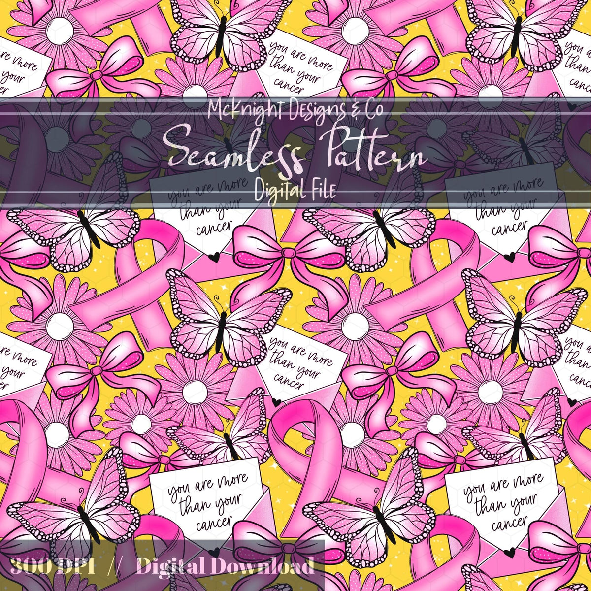 Awareness Ribbon Seamless Pattern – Support & Encouragement PNG McKnight Designs & Co Seamless Pattern File
