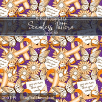 Awareness Ribbon Seamless Pattern – Support & Encouragement PNG McKnight Designs & Co Seamless Pattern File