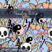 Rock Girly Pastel Punk Checkerboard Seamless Pattern McKnight Designs & Co Seamless Pattern File