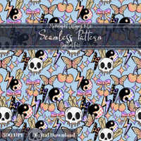 Rock Girly Pastel Punk Checkerboard Seamless Pattern McKnight Designs & Co Seamless Pattern File