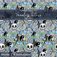 Rock Girly Pastel Punk Checkerboard Seamless Pattern McKnight Designs & Co Seamless Pattern File