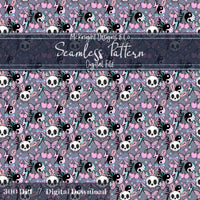 Rock Girly Pastel Punk Checkerboard Seamless Pattern McKnight Designs & Co Seamless Pattern File