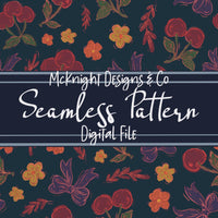 Cherry Bow Coquette Seamless Pattern – Hand-Drawn Aesthetic PNG McKnight Designs & Co Seamless Pattern File