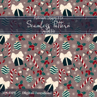 Muted Classic Christmas Seamless Pattern McKnight Designs & Co Seamless Pattern File Warm