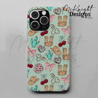 Cowgirl Disco Love Seamless Pattern | Hand Drawn Western Valentine Repeat | Digital Design McKnight Designs & Co Seamless Pattern File