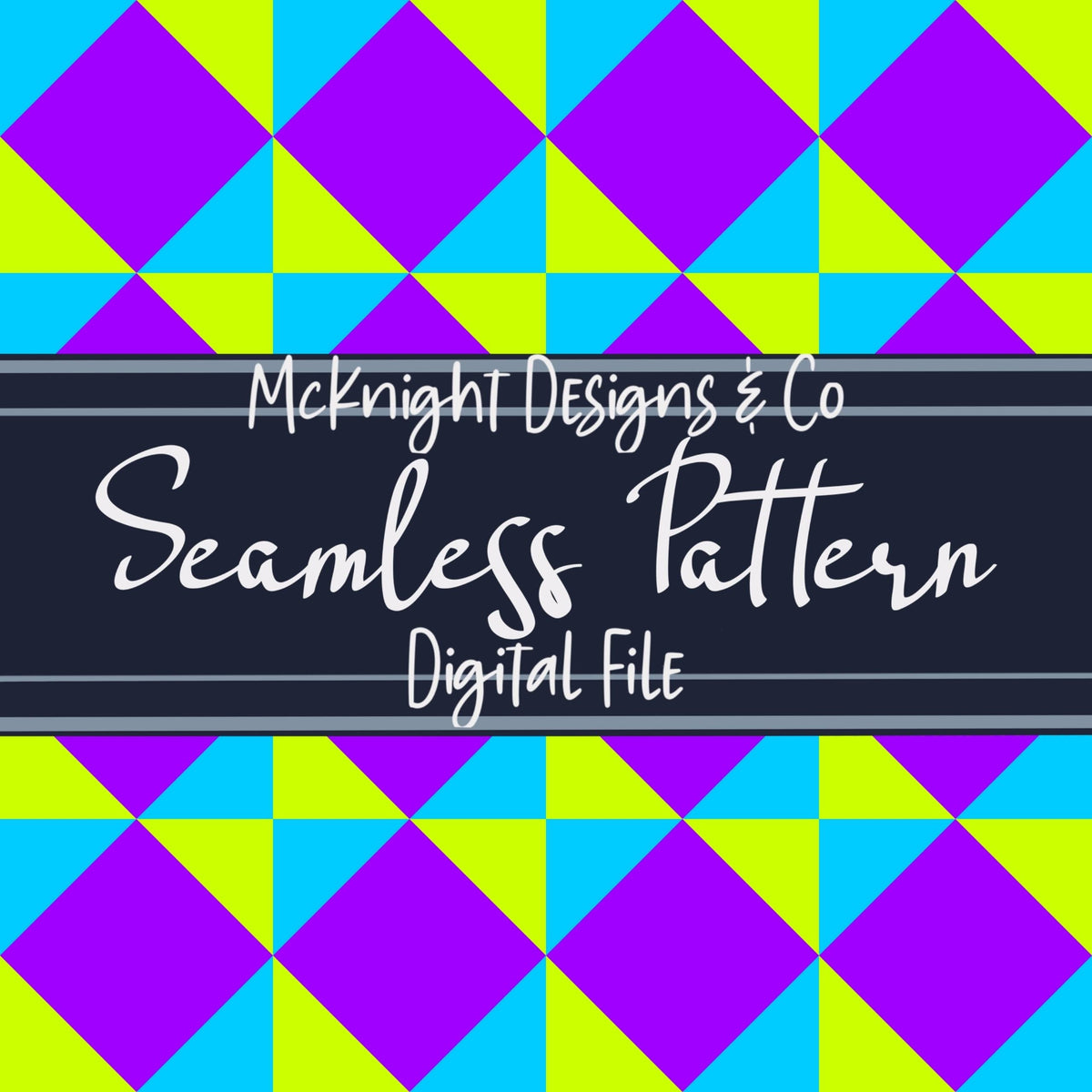 Diamond Star Checkered Seamless Pattern Bundle McKnight Designs & Co Seamless Pattern File