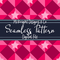 Diamond Star Checkered Seamless Pattern Bundle McKnight Designs & Co Seamless Pattern File