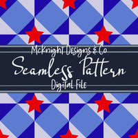 Diamond Star Checkered Seamless Pattern Bundle McKnight Designs & Co Seamless Pattern File