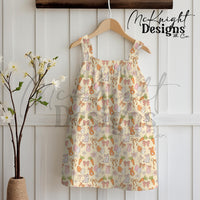 Easter Bunny Seamless Pattern PNG – Spring Carrots, Bows & Floral Eggs