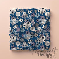 Moody Spring Floral Seamless Pattern – Dark Botanical Flowers, Modern Cottage Design