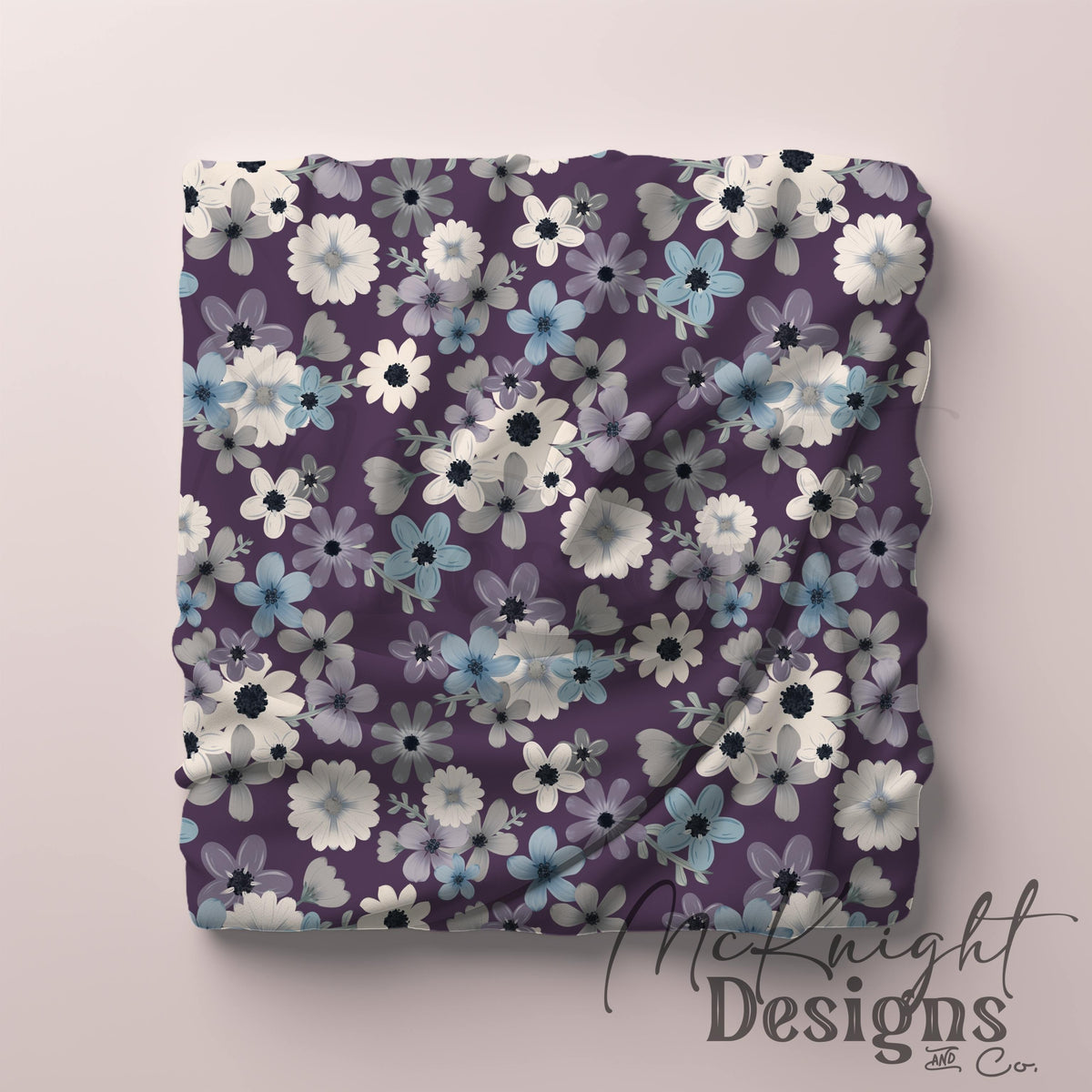 Moody Spring Floral Seamless Pattern – Dark Botanical Flowers, Modern Cottage Design