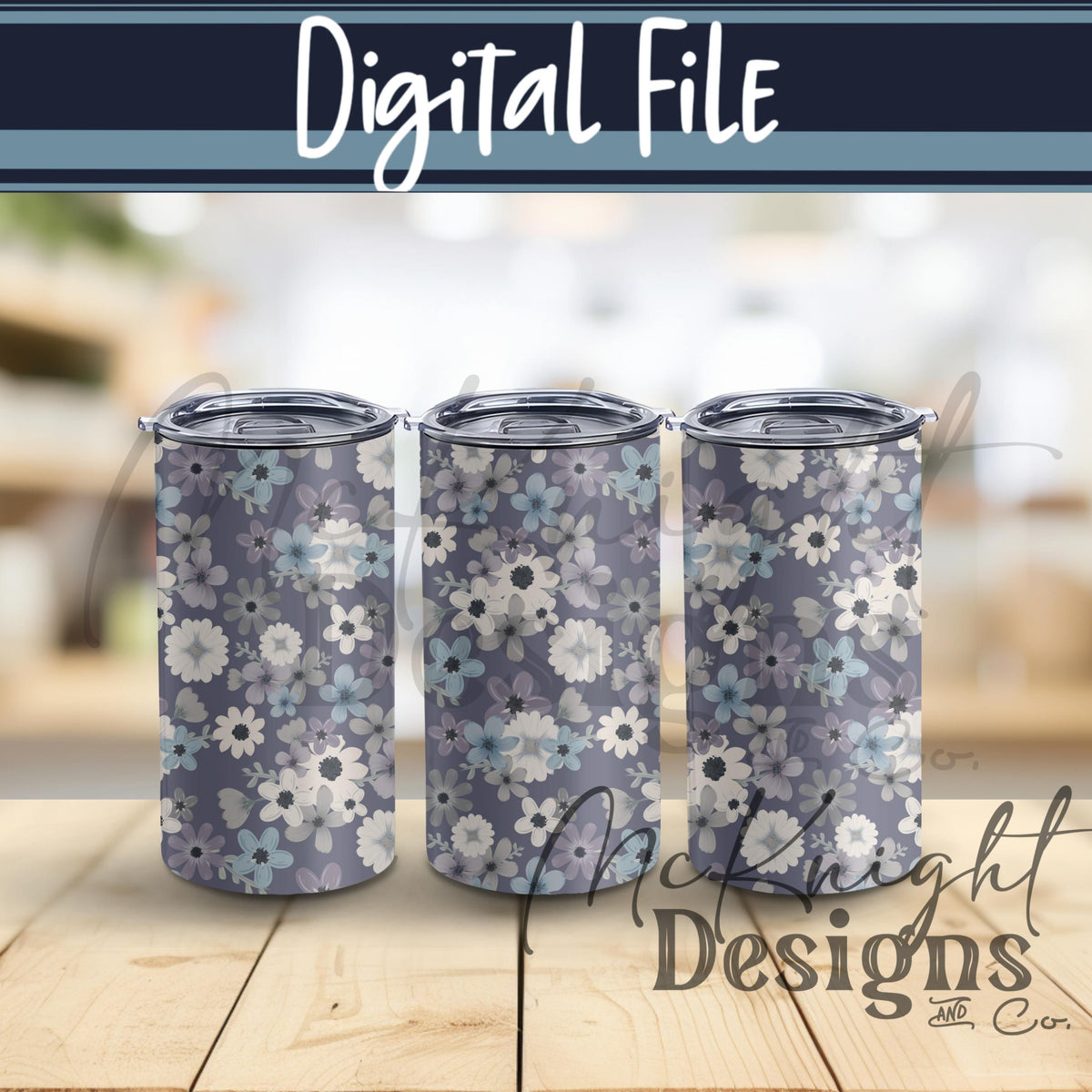 Moody Spring Floral Seamless Pattern – Dark Botanical Flowers, Modern Cottage Design