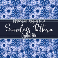 Bright Sunflower & Floral Seamless Pattern – Hand-Drawn Flowers McKnight Designs & Co Seamless Pattern File