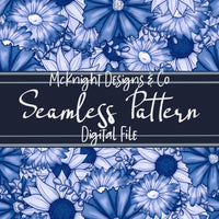 Bright Sunflower & Floral Seamless Pattern – Hand-Drawn Flowers McKnight Designs & Co Seamless Pattern File