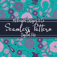 Hair Accessories & Florals Seamless Pattern - Hand Drawn McKnight Designs & Co Seamless Pattern File