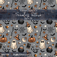 Halloween Spooky Witch Seamless Pattern PNG McKnight Designs & Co Seamless Pattern File