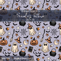 Halloween Spooky Witch Seamless Pattern PNG McKnight Designs & Co Seamless Pattern File