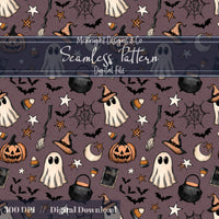 Halloween Spooky Witch Seamless Pattern PNG McKnight Designs & Co Seamless Pattern File