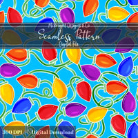 Christmas Lights Seamless Pattern McKnight Designs & Co Seamless Pattern File Classic