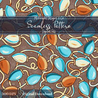 Christmas Lights Seamless Pattern McKnight Designs & Co Seamless Pattern File Rustic