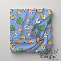 St. Patrick’s Day Seamless Pattern | Irish Charm Pastel Rainbow Clover Celestial Digital McKnight Designs & Co Seamless Pattern File