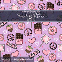 Valentine's Day Love | XOXO | Sweet Treats Seamless Pattern McKnight Designs & Co Seamless Pattern File