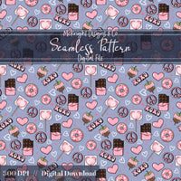 Valentine's Day Love | XOXO | Sweet Treats Seamless Pattern McKnight Designs & Co Seamless Pattern File