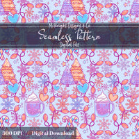 Pastel Winter Coquette Christmas Seamless Pattern – Cute Holiday Design McKnight Designs & Co Seamless Pattern File