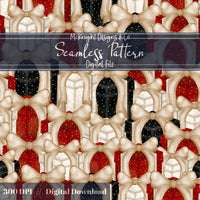 Painted Christmas Presents Seamless Pattern – Soft Watercolor Holiday Gifts McKnight Designs & Co Seamless Pattern File