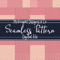 Patchwork Quilt Seamless Pattern PNG Designs McKnight Designs & Co Seamless Pattern File