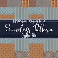 Patchwork Quilt Seamless Pattern PNG Designs McKnight Designs & Co Seamless Pattern File