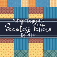 Patchwork Quilt Seamless Pattern PNG Designs McKnight Designs & Co Seamless Pattern File